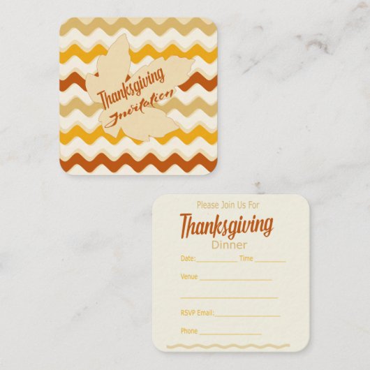 Erntedank Einladung (Vorne/Hinten)