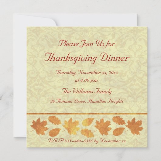 Erntedank Einladung (Vorderseite)