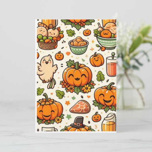 Erntedank Einladung (Stehend Vorderseite)