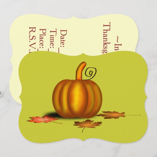 Erntedank Einladung (Vorne/Hinten)