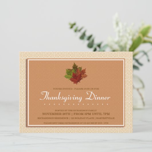 Erntedank Einladung (Stehend Vorderseite)