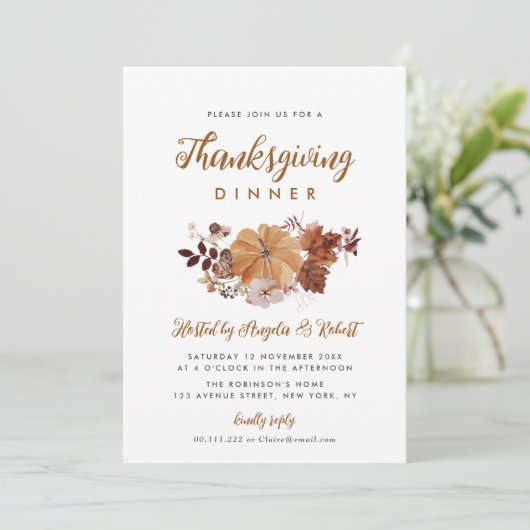 Erntedank Einladung (Stehend Vorderseite)