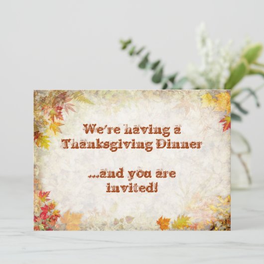 Erntedank Einladung (Stehend Vorderseite)