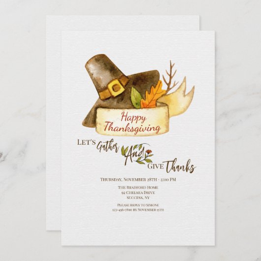 Erntedank Einladung (Vorne/Hinten)