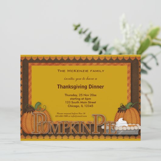 Erntedank Einladung (Stehend Vorderseite)