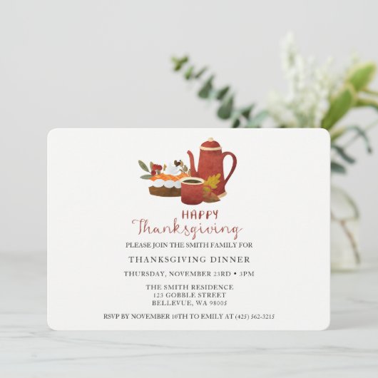 Erntedank Einladung (Stehend Vorderseite)