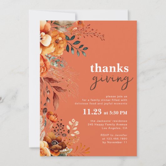 Erntedank Einladung (Vorderseite)