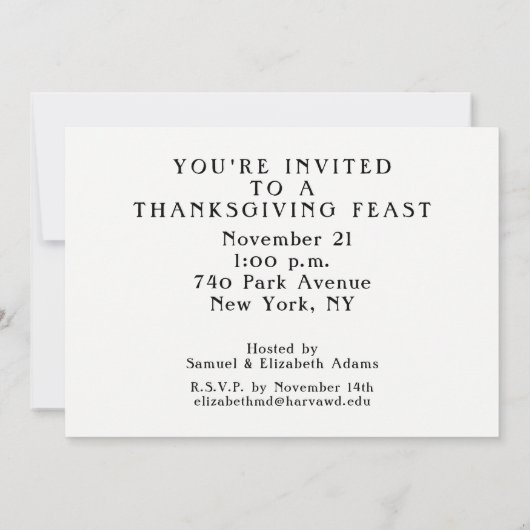 Erntedank Einladung (Rückseite)