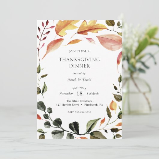 Erntedank Einladung (Stehend Vorderseite)