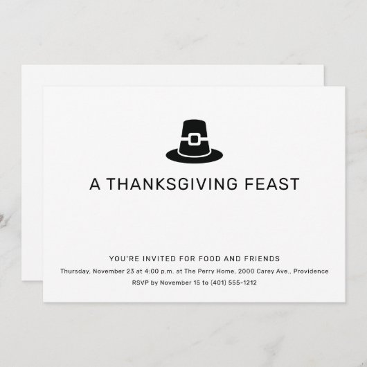 Erntedank Einladung (Vorne/Hinten)