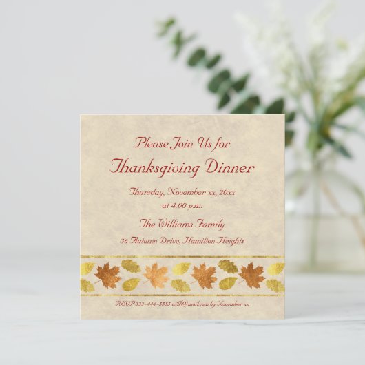 Erntedank Einladung (Stehend Vorderseite)