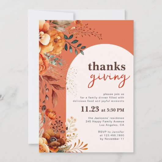 Erntedank Einladung (Vorderseite)