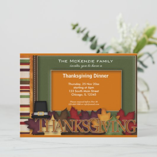 Erntedank Einladung (Stehend Vorderseite)