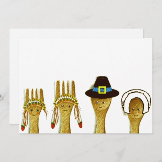 Erntedank Einladung (Vorne/Hinten)