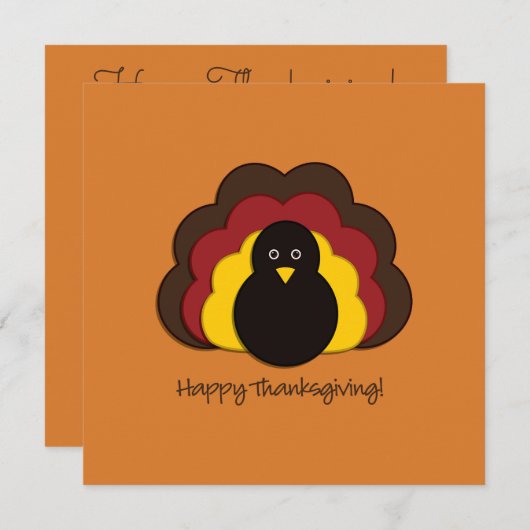 Erntedank Einladung (Vorne/Hinten)