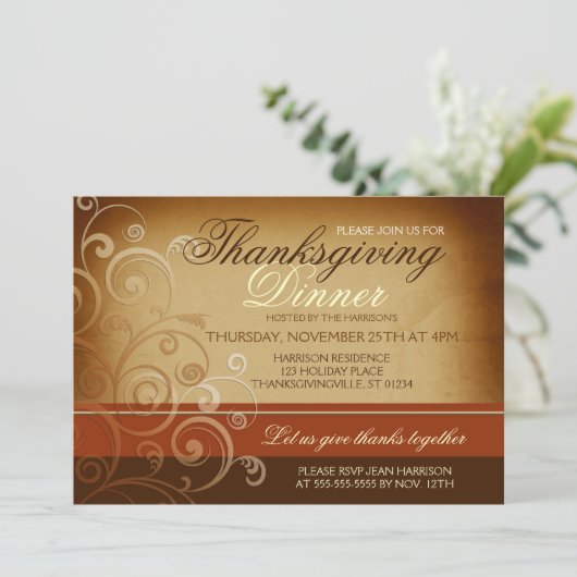 Erntedank Einladung (Stehend Vorderseite)