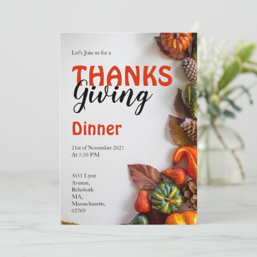 Erntedank Einladung (Stehend Vorderseite)