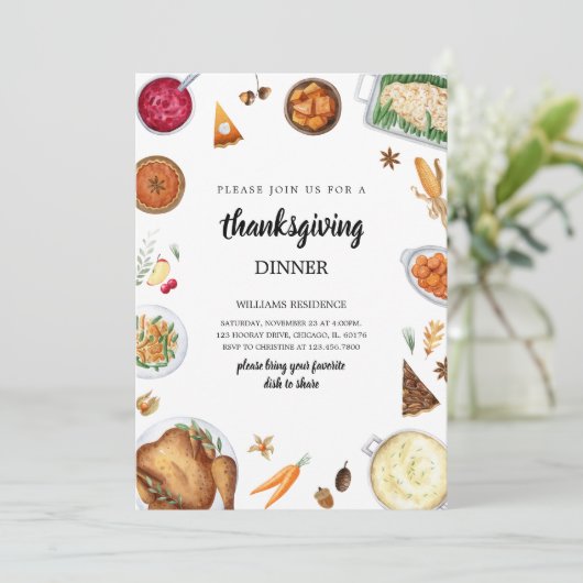 Erntedank Einladung (Stehend Vorderseite)