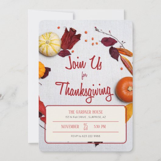 Erntedank Einladung (Vorderseite)