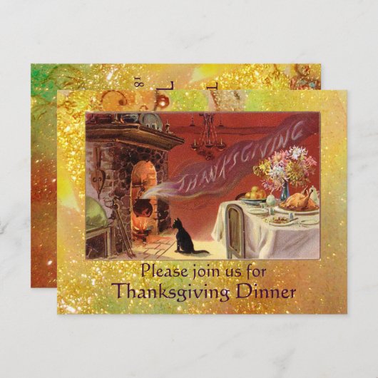 Erntedank Einladung (Vorne/Hinten)