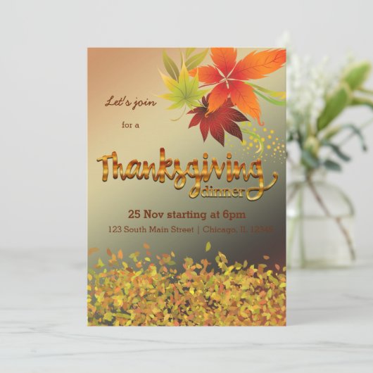 Erntedank Einladung (Stehend Vorderseite)