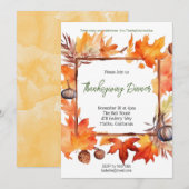 Erntedank Einladung (Vorne/Hinten)