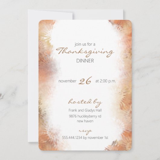 Erntedank Einladung (Vorderseite)