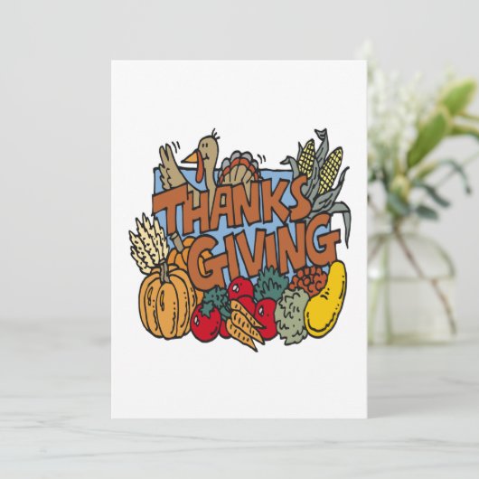  Erntedank Einladung (Stehend Vorderseite)