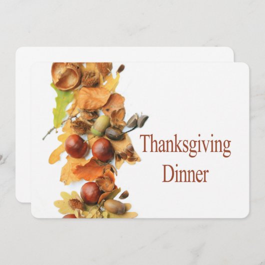 Erntedank Einladung (Vorne/Hinten)