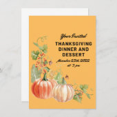 Erntedank Einladung Dinner und Dessert (Vorne/Hinten)