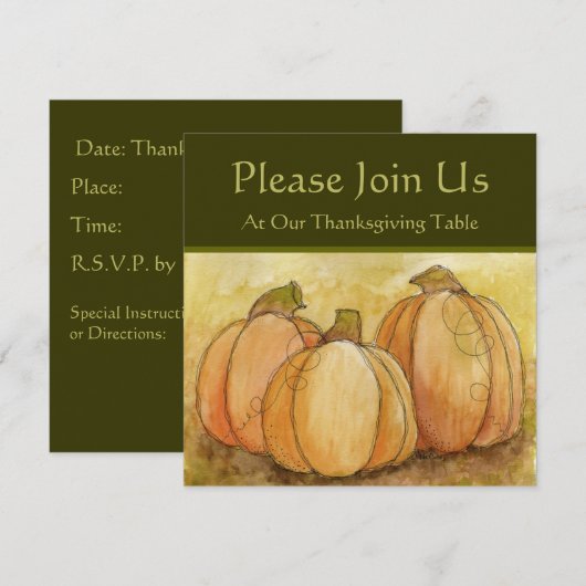 Erntedank-Einladung Einladung (Vorne/Hinten)