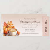 Erntedank Einladung, Erntedank Abendessen Einladung (Vorne/Hinten)