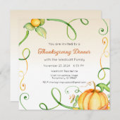 Erntedank Einladung, Erntedank Abendessen Einladung (Vorne/Hinten)