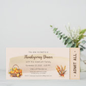 Erntedank Einladung, Erntedank Dinner einladen Einladung (Stehend Vorderseite)