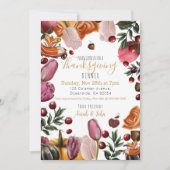 Erntedank Einladung farbenfroh blumenreich (Vorderseite)