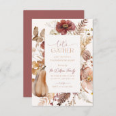 Erntedank Einladung Freundliches Abendessen (Vorne/Hinten)