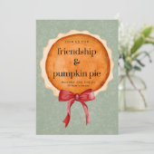 Erntedank Einladung - Kürbiskuchen Freude (Stehend Vorderseite)