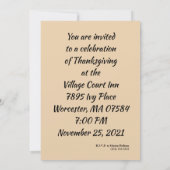 Erntedank-Einladungskarte Mitteilungskarte (Rückseite)