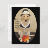 Erntedank Einladungspostkarte (Vorne/Hinten)