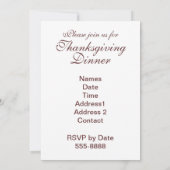 Erntedank-Einladungsschablone Einladung (Rückseite)