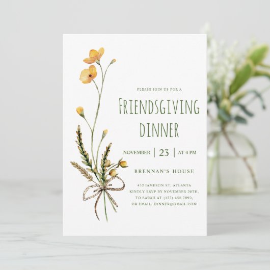 Erntedank Einzigartiges Modernes Freundliches Aben Einladung (Stehend Vorderseite)