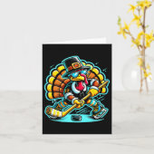 Erntedank Eishockey Türkei Tag Herbst Karte (Gelbe Blume)