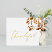 Erntedank Elegant Modernes Folien Feiertagskarte (Stehend vorne)