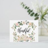 Erntedank Elegante Pastel floral Inspiration Postkarte (Stehend Vorderseite)