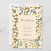 Erntedank Ernte Abendessen Rustikale Elegante Einladung (Vorderseite)