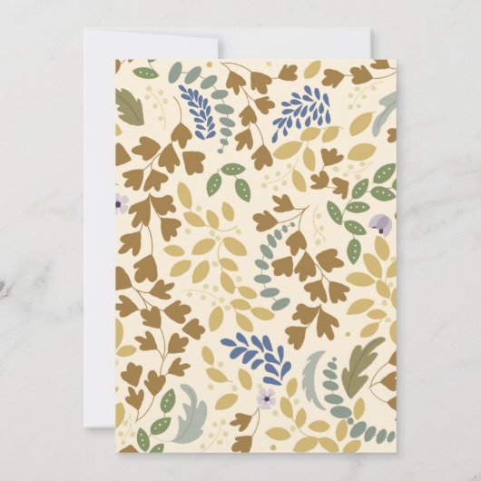 Erntedank Ernte Abendessen Rustikale Elegante Einladung (Rückseite)