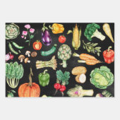 Erntedank Ernte Gemüse Bunte 3-teilige Geschenkpapier Set (Vorderseite 3)