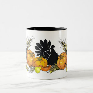 Erntedank-Ernte-Tasse Zweifarbige Tasse
