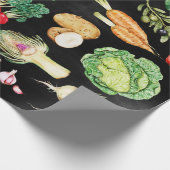 Erntedank ernten Gemüse farbenfroh Geschenkpapier (Ecke)