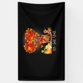 Erntedank Es ist Herbst Y's Dackel Banner (Vertikal)
